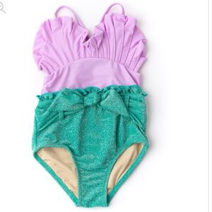 Shade Critters Shimmer Mermaid “Water Appearing” Swimsuit – 4T – Lilac/Green
